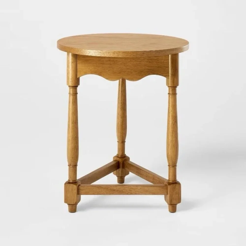 Scalloped Accent Table Light Oak -‎ Threshold Studio McGee - Target 2025 NIB